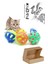 Luxury 5'li Set: Ip Sarma Topu +Renkli Top+ Kedi Oyun Topu Tüylü + Kedi Oltası + Kedi Çıngıraklı Top 1 Adet 3