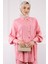 Pembe Kolu ve Beli Bağcıklı Modal Tunik Pantolonlu Takım 3