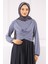 Gri Çapraz Drape Detaylı Sandy Bluz 1