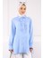 Bebe Mavi Kol Bağlamalı Gömlek 1