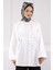 Ekru Balon Kol Kuşaklı Gömlek 1