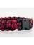 Paracord Bileklik Kırmızı-Siyah 21CM 2