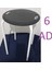 6 Adet Metal Tabure Balkon Mutfak Ofis (Üst Oturum Plastik -Ayaklar Metal) 32 X 47 Cm 6646 1