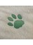 Luxury Kedi Köpek Battaniyesi Ekru Beyaz - Mint Yeşil Pati Nakışlı - Wellsoft Premium Fluffy Kumaş 1 Adet 2