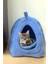 Luxury Polar Kedi Mağrası Polar Kedi ve Köpek Yatağı Mavi Renk Polar Kedi Yuvası 1 Adet 2