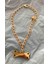 Luxury Gold Sarı Pleksi Kedi Isimliği - Tatlı Kedilere Özel 34CCM Zincir+Çan 1 Adet 1