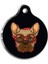 Luxury Illüstrasyon French Bulldog 2 Yuvarlak Köpek Künyesi Medium 3 cm 1 Adet 1