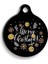 Luxury Christmas Serisi Merry Christmas Gold Letter Yuvarlak Kedi ve Köpek Künyesi Large: 3,8 Cm. 1 Adet 1