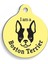Luxury Sarı Boston Terrier Yuvarlak Köpek Künyesi Large: 3,8 Cm. 1 Adet 1