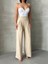 Pileli Keten Pantolon S255046 1