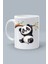 Panda Hayvan Tasarım Baskılı Beyaz Klasik Kupa Bardak 1