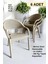 Furnline Mobilya Bambu Rattan Kollu Sandalye Koltuk 6'lı Set 1