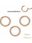 Cerrahi Çelik, 8 mm Çap, 3 Adet Rose Gold Kaplama Septum Kilitili Halka Piercing Küpe Set, Kaş, Dudak, Burun, Kulak Kullanımına Uygundur 1