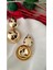 Damla Iki Parça Metal Gold Küpe 2