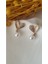 Zirkon Incili Küçük Kalp Metal Gold Küpe 1
