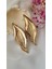 Açık Uzun Metal Gold Küpe 1