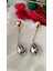 Damla Metal Silver Gold Küpe 1