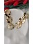 Üçlü Geçmeli Halka Metal Gold Küpe 2