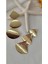 Üçgen Sarkıt Metal Gold Küpe 1