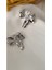 Zirkon Taşlı Kalp Fiyonk Silver Küpe 2