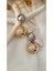 Zirkon Çift Top Metal Gold Küpe 1