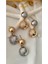 Zirkon Çift Top Metal Gold Küpe 3