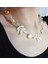 Yaprak Uçlu Özel Tasarım Kalp Şekilli Incili Kolye, Kalp Kolye, Altın Renk Inci Kolye, Incili Kolye, Barok Inci Kolye, Choker Inci Kolye, Kadın Inci Kolye, Altın Kaplama Zincir Kolye 2