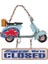 Dekoratif Metal Kapı Yazısı Scooter - TGR9863-9073 1