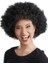 Siyah Renk Kıvırcık Afro Bonus Peruk Parti Peruğu - TGR6966-3800 1