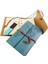Özel Ahşap Kutulu Mavi Deri Defter ve Anahtarlık Set - TGR7088-5192 2