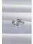 Pirinç Gümüş Renk Zirkon Taşlı Damla Earcuff Küpe - Lisinya 1