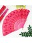 Plastik Pullu Kumaş Yelpaze 12'li Fuşya - TGR9788-8020 1