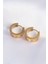 316L Çelik Gold Renk Zirkon Taşlı Minimal Model Halka Küpe - Lisinya 2