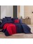 Line Tek Kişilik Çeyiz Seti - Lacivert Kırmızı 1