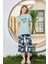 Kadın Pijama Takımı Kapri Kısa Kol 1