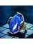 Gümüş Büyük Kasa Lapis Lazuli Taşlı Balta Tasarım Erkek Yüzük 2
