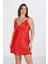 2li Kırmızı Sabahlık Takımı Bigsize 6207 2