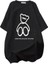 Baskılı Oversize Bisiklet Yaka T-Shirt - Siyah 2