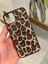 Iphone 12 ve 12 Pro Uyumlu Leopar Desenli Tüylü Silikon Kılıf 6