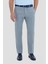 Erkek Gri Çizgili Slim Fit Pantolon 1