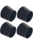 8 Adet 25 mm Pvc Sandalye Profil Ayak Pabucu Sessiz Yumuşak Sandalye Zemin Koruyucu Siyah 4