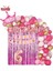 7 Harfli Rose Isimli Pembe Beyaz Konseptli Kraliçe Taçlı Doğum Günü Balon Zincir Parti Seti Süsü 1