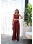 Keten Gi̇peli̇ Crop ve Pantolon Iki̇li̇ Takim 4