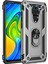 Xiaomi Redmi Note 9 Kılıf Yüzüklü Stand Olabilen Magnetic Tpu Tank Kapak 1