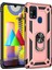 Samsung Galaxy M31 Kılıf Yüzüklü Stand Olabilen Magnetic Tpu Tank Kapak 1