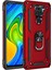 Xiaomi Redmi Note 9 Kılıf Yüzüklü Stand Olabilen Magnetic Tpu Tank Kapak 1