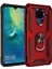 Huawei Mate 30 Lite Kılıf Yüzüklü Stand Olabilen Magnetic Tpu Tank Kapak 1