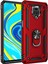 Xiaomi Redmi Note 9s Kılıf Yüzüklü Stand Olabilen Magnetic Tpu Tank Kapak 1