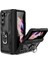 Samsung Galaxy Z Fold 5 Kılıf Yüzüklü Stand Olabilen Magnetic Tpu Tank Kapak 1