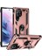 Samsung Galaxy S22 Ultra Kılıf Yüzüklü Stand Olabilen Magnetic Tpu Tank Kapak 1